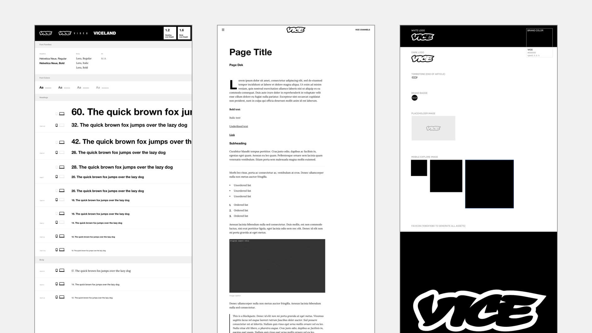 Vice Media Product Design System Components